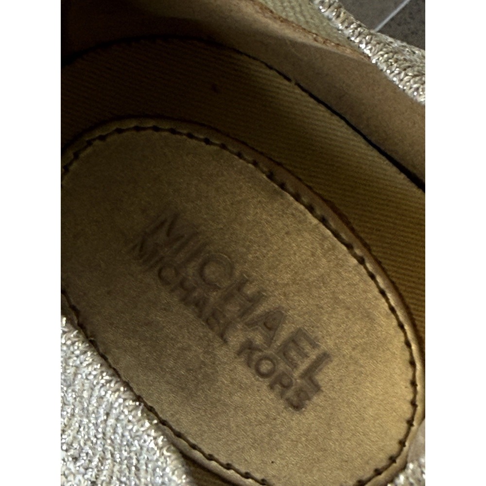 Michael Kors Cosmo Knit Slip-On Sneakers Gold For Women's Size 8M Platform Shoes - Picture 13 of 15